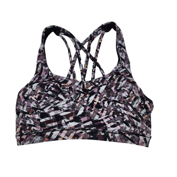 Lululemon Energy Bra *Medium Support Size 6 in Kaleidoscopic Pink Multi - Picture 1 of 4